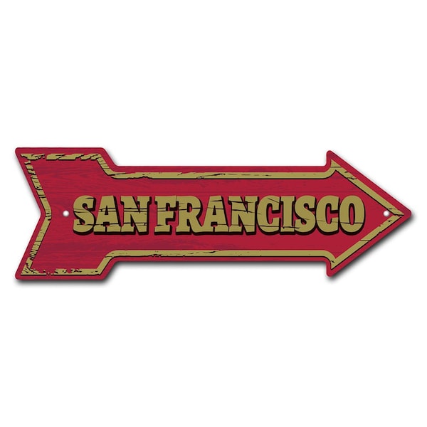 San Francisco Arrow Sign Funny Home Decor 24in Wide